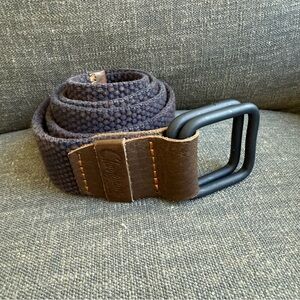 Men’s Chevignon Woven and Leather Brown and Navy Blue Belt